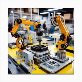 Robots In The Factory Canvas Print