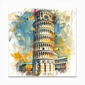 Leaning Tower Of Pisa 4 Canvas Print