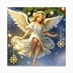 Angel Christmas Wallpaper 2 Canvas Print