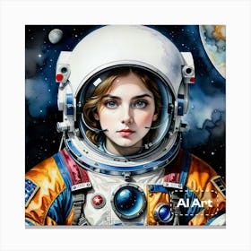 Space Girl Canvas Print