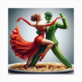 Dance Of The Vegetables 2 Canvas Print