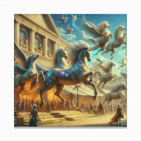 City Of Horses Canvas Print