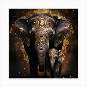 Elephant Series Artjuice By Csaba Fikker 025 Canvas Print