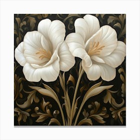 White Lilies Art 1 Canvas Print