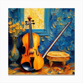 Violin And Vase Canvas Print