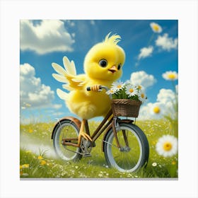 Leonardo Phoenix 10 A Bright Yellow Chick With Soft Fluffy Fea 0 Canvas Print