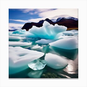 Icebergs In The Water 19 Canvas Print