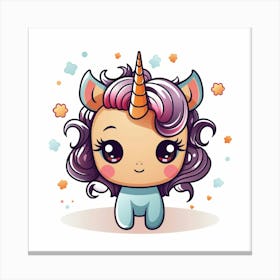 Cute Unicorn 296 Canvas Print