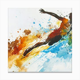 Runner In The Air Watercolor Toile