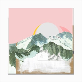 Mountain Dream Land Square Canvas Print