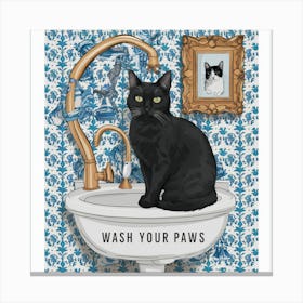 Wash Your Paws 1 Canvas Print