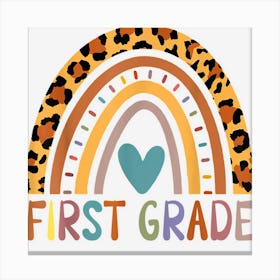 First Grade Rainbow Girls Boys Teacher Team 1st Grade Squad Canvas Print