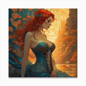 Redhead in Autumn Canvas Print