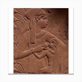 Egyptian Mother And Child Canvas Print