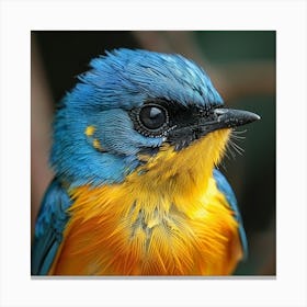 Blue And Yellow Bird 4 Canvas Print