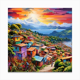 Sunset In Colombia Canvas Print