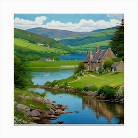 House By The Lake 1 Canvas Print