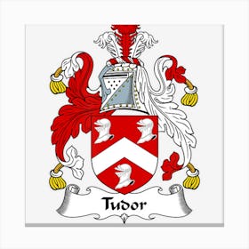 Tudor Coat Of Arms Family Cres Canvas Print