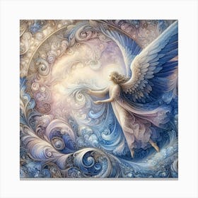 Abstract Angel S Apparition In Abstract Decoration Pastel Color Paint 1 Canvas Print