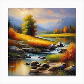 River In Autumn 4 Canvas Print