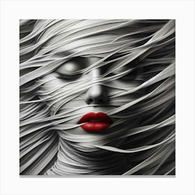 Abstract Portrait Of A Woman 4 Canvas Print