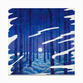 Moonlight In The Woods Canvas Print