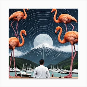 Flamingos Canvas Print