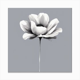 Black And White Flower Canvas Print