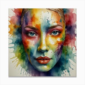 Watercolor Of A Woman 19 Canvas Print