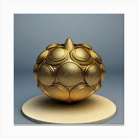 Golden Ball 3d Model Canvas Print