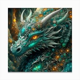 Dragon on the watch Canvas Print