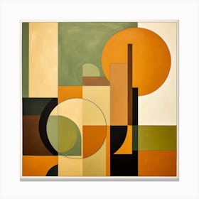Abstract Shapes Warm Neutral Colors 4 Canvas Print