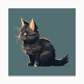 Black Kitten Canvas Print