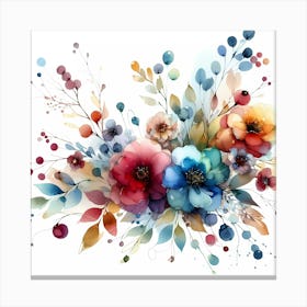 Watercolor Flowers 26 Canvas Print