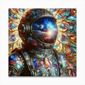 Stained Glass Astronaut 2 Canvas Print