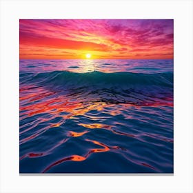 Sunset Over The Ocean 29 Canvas Print