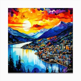 West Coast - Sunset Coastline Canvas Print