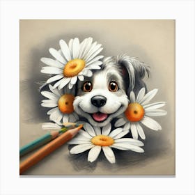 Daisy Dog Canvas Print