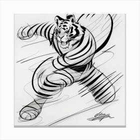 Tiger In Motion 1 Canvas Print