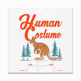 Kangaroo Human Costume Halloween Kangaroo Canvas Print