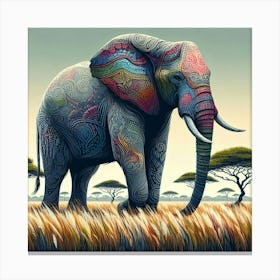Illustration Elephant Canvas Print