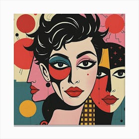 Punk Pop Art Portrait 1 Canvas Print