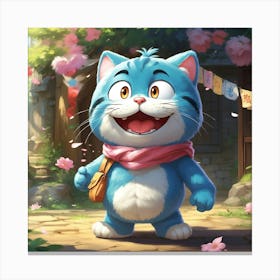 Blue Cat 1 Canvas Print