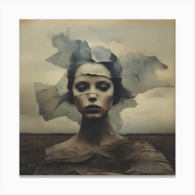 Woman'S Head Canvas Print