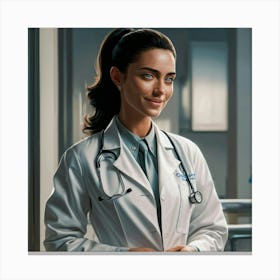 Young Female Doctor 1 Canvas Print