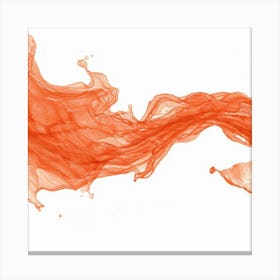 Orange Water Splash Canvas Print