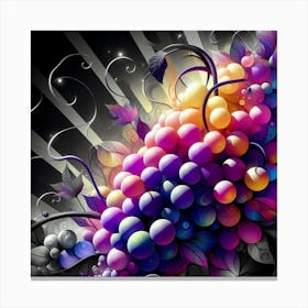 Abstract Grapes Canvas Print