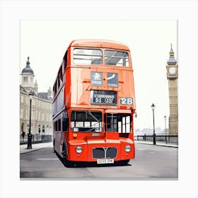 London Bus Art Print 1 1 Canvas Print