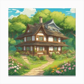 House In The Forest 1 Canvas Print