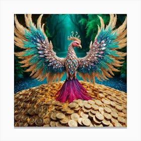 Golden Phoenix Canvas Print